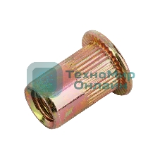 Заклепки резьбовые Denzel стальные, оцинкованные, М6, пластиковый кейс, 70 шт.