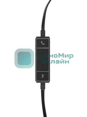 Гарнитура проводная с микрофоном Logitech H650E черный 1.1м 981-000519