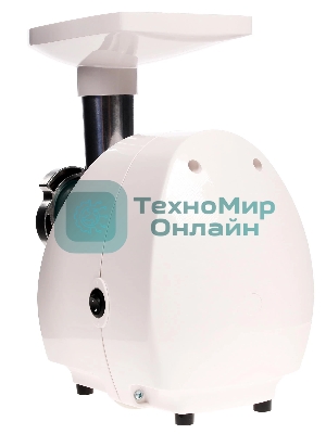 Мясорубка электрическая Аксион М25.01 белый, 1500 Вт, 1.7 кг/мин, защита от перегрузки, насадки - 3