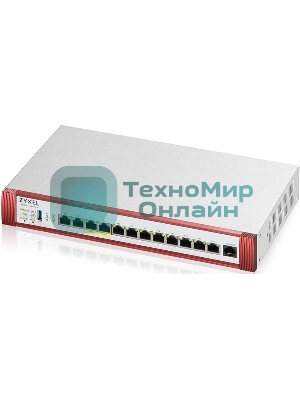 Межсетевой экран Zyxel USG FLEX 500H, Rack, 2xRJ-45: 1/2.5G (LAN/WAN), 2xRJ-45: 1/2.5G PoE+ (LAN/WAN), 8xRJ-45: 1G (LAN/WAN), 1xUSB3.0 **