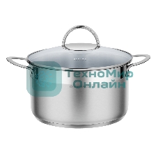 Кастрюля Maunfeld GERDA MCS44S07 из нержавеющей стали со стеклянной крышкой, 22 см, 4,4 л.