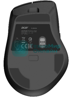 Мышь беспроводная Acer OMR406 черный, 4800 dpi, радиоканал, Bluetooth, USB, кнопки - 8