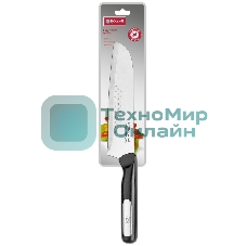 Нож кухонный Rondell Bayoneta RD-1571 стальной сантоку лезв. 180 мм прямая заточка черный блистер