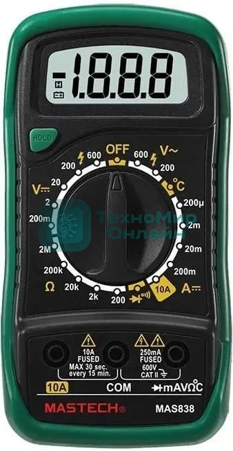 Мультиметр портативный Mastech MAS838, ручной 13-2008