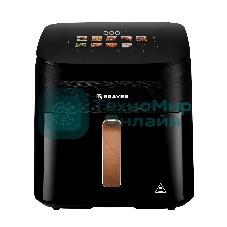 Аэрогриль Brayer BR2057 черный, 2200 Вт, 8.5 л, сенсор, 10 программ