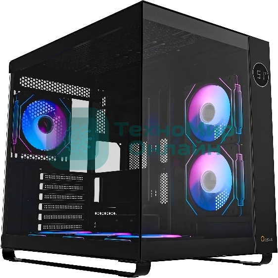 Компьютерный корпус Ocypus Iota C70 BK ARGB ATX/win/black/6 ARGB fans/no PSU/Tempered Glass