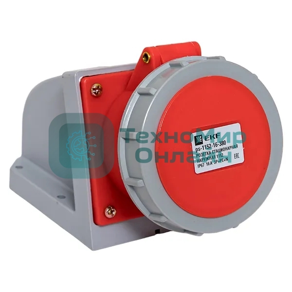 Розетка стационарная наружная EKF 1152 ps-1152-16-380 PROxima 3Р+РЕ+N 16А 380В IP67