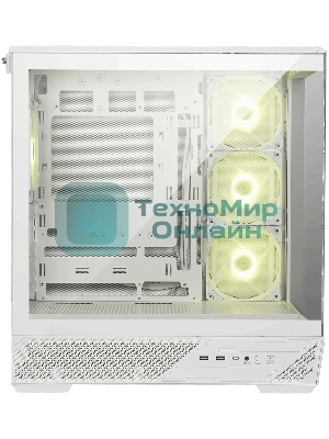 Компьютерный корпус MSI MAG PANO 130R PZ White 2xUSB 3.2 Gen 1, 1xUSB 3.2 Gen2 Type-C, 3x120мм ARGB Reverse Blade Fan, 1x120мм ARGB Fan, 1 to 3 Fan PWM Splitter, Tempered Glass Window