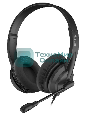 Гарнитура A4Tech HU-10 чёрный, проводная