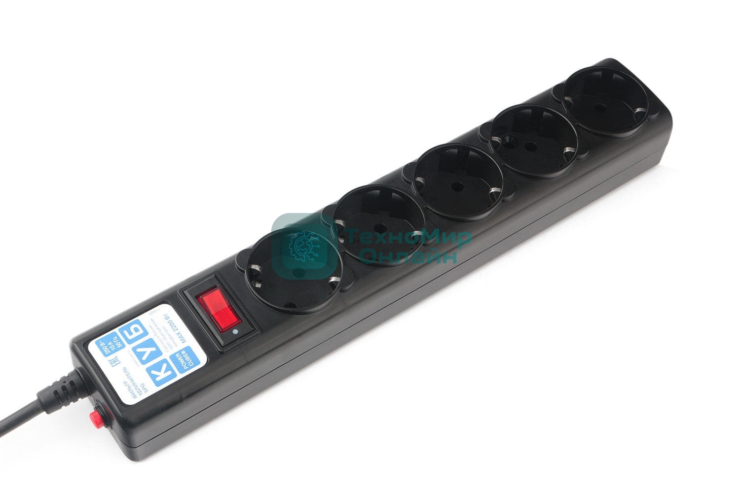 Сетевой фильтр Powercube SPG5-С2 1.9 м, 5 розеток, черный, коробка