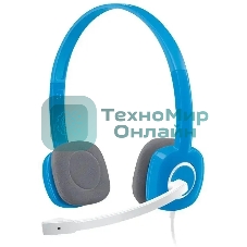 Гарнитура проводная с микрофоном Logitech H150 синий/белый 1.8м накладные оголовье (981-000454)