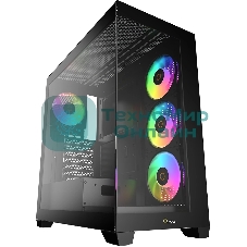Компьютерный корпус Ocypus Gaммa C72 BK ARGB ATX/win/black/4 ARGB fans/no PSU/Tempered Glass