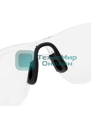 Очки защитные Denzel открытые, поликарбонатные, прозрачная линза