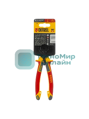 Бокорезы Denzel диэлектрические рукоятки, до 1000 В, трехкомпонентные рукоятки, 160 мм