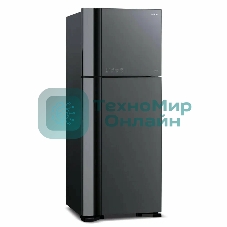 Холодильник Hitachi HRTN7489DF GGRCS серый стекло двухкамерный инвертер 345/105л морозилка сверху, No Frost