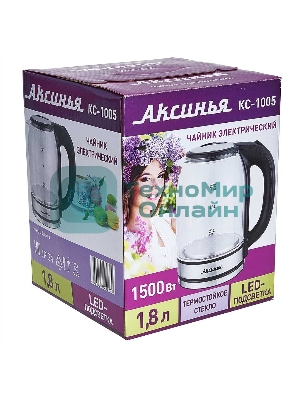 Чайник электрический АКСИНЬЯ КС-1005 черный