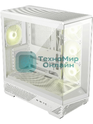 Компьютерный корпус MSI MAG PANO 130R PZ White 2xUSB 3.2 Gen 1, 1xUSB 3.2 Gen2 Type-C, 3x120мм ARGB Reverse Blade Fan, 1x120мм ARGB Fan, 1 to 3 Fan PWM Splitter, Tempered Glass Window