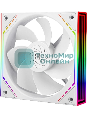 Кулер для корпуса Thermalright TL-M12RW Reverse (124x120x25mm, 4-pin PWM, ARGB, 42.6CFM, 23.2dBA, 1500RPM, White)