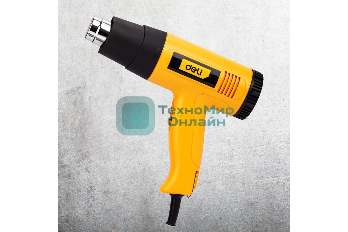 Фен технический Deli DL391201 (2000Вт, рабочая температура 400/600 град.)