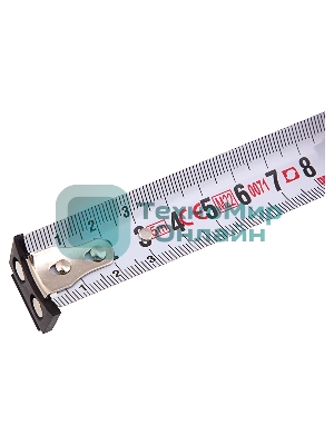 Рулетка Denzel 5м х 25мм, двухкомп. корпус, магнитный обрезиненный зацеп