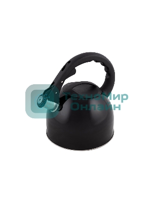 Чайник для плиты MALLONY MAL-042-N 2,5 литра, черный, со свистком (910088)