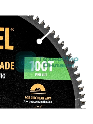 Пильный диск по алюминию Denzel ф255 х 30 мм, 100 зубьев