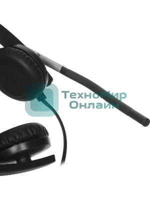 Гарнитура проводная с микрофоном Logitech H650E черный 1.1м 981-000519