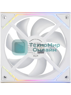 Кулер для корпуса Thermalright TL-M12RW Reverse (124x120x25mm, 4-pin PWM, ARGB, 42.6CFM, 23.2dBA, 1500RPM, White)