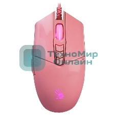 Мышь проводная A4Tech Bloody P91s розовый, 8000 dpi, USB, кнопки - 8