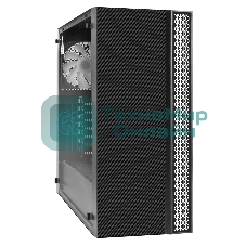 Компьютерный корпус Miditower ExeGate EVO-9211-EVO800 (ATX, БП EVO800RGb с вент. 12см, с окном, 2хUSB+1хUSB3.0, HD аудио, черный, 1 вент. с RGb подсветкой)