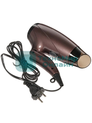 Фен ARESA AR-3214 коричневый/черный, 1250 Вт, компактный