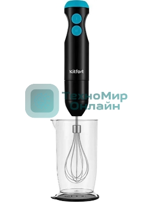 Блендер погружной Kitfort КТ-3041-3 350Вт черный/бирюзовый