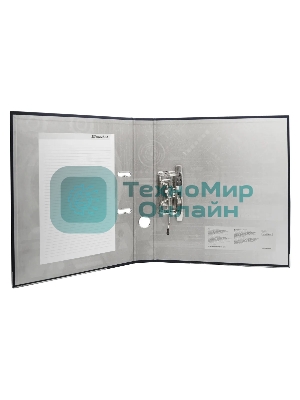 Папка-регистратор картонный с PVC покрытием Silwerhof 355020-01 50мм, без окантовки, карман на корешке, черный