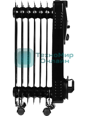 Обогреватель масляный Centek CT-6200 (7 секций) черный, 700/1000/1500Вт, 3 режима, механический термостат