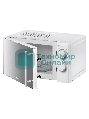 Микроволновая печь BBK 20MWS-771M/WM белый, 20 л, 700 Вт, переключатели - поворотный механизм