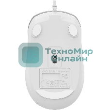 Мышь проводная A4Tech Fstyler FM26S серебристый/белый, 1600 dpi, USB, кнопки - 4