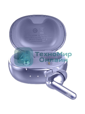 Наушники TWS JBL T280TWS NC2 фиолетовый, внутриканальные, Bluetooth, активное шумоподавление, до 10 ч