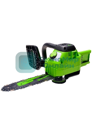 Цепная пила аккумуляторная GreenWorks G24CS25K4, 24V, 25 см, c АКБ 4А·ч и ЗУ (2007707UB)