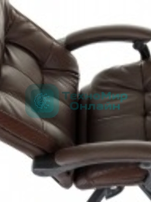 Кресло Бюрократ CH-824MSG-BF коричневый, экокожа
