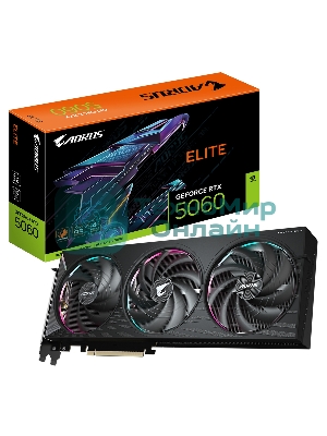 Видеокарта Gigabyte PCI-E 5.0 GV-N5060AORUS E-8GD 1.0 NVIDIA GeForce RTX 5060 8Gb 128bit GDDR7 2722/28000 HDMIx1 DPx3 HDCP Ret