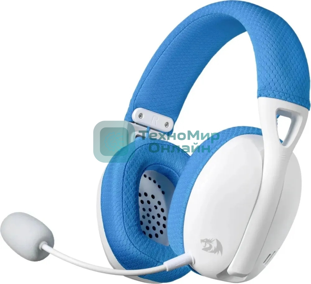 Гарнитура Redragon Ire Pro голубой, беспроводная + проводная, Bluetooth / USB, до 25 ч