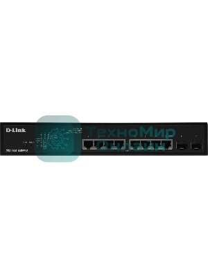 Коммутатор D-Link DGS-1100-10MPPV2/A 8G 2SFP 8PoE+ настраиваемый