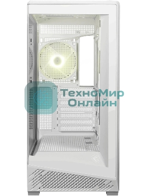 Компьютерный корпус MSI MAG PANO 130R PZ White 2xUSB 3.2 Gen 1, 1xUSB 3.2 Gen2 Type-C, 3x120мм ARGB Reverse Blade Fan, 1x120мм ARGB Fan, 1 to 3 Fan PWM Splitter, Tempered Glass Window