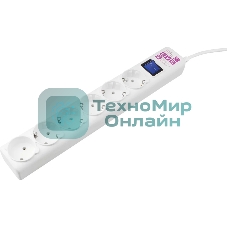 Сетевой фильтр PowerCube, PC 5 м 6 р, белый, 16А, SPG6-A2