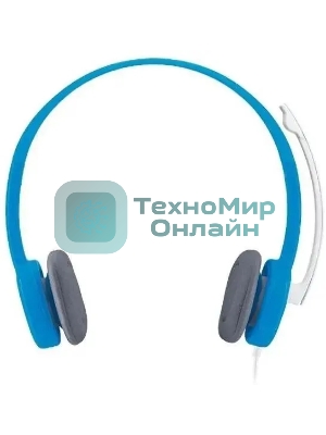 Гарнитура проводная с микрофоном Logitech H150 синий/белый 1.8м накладные оголовье (981-000454)