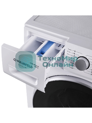 Стирально-сушильная машина Maunfeld MFWM1586WHS белая, загрузка фронтальная 8 кг, 1200об/мин, класс А