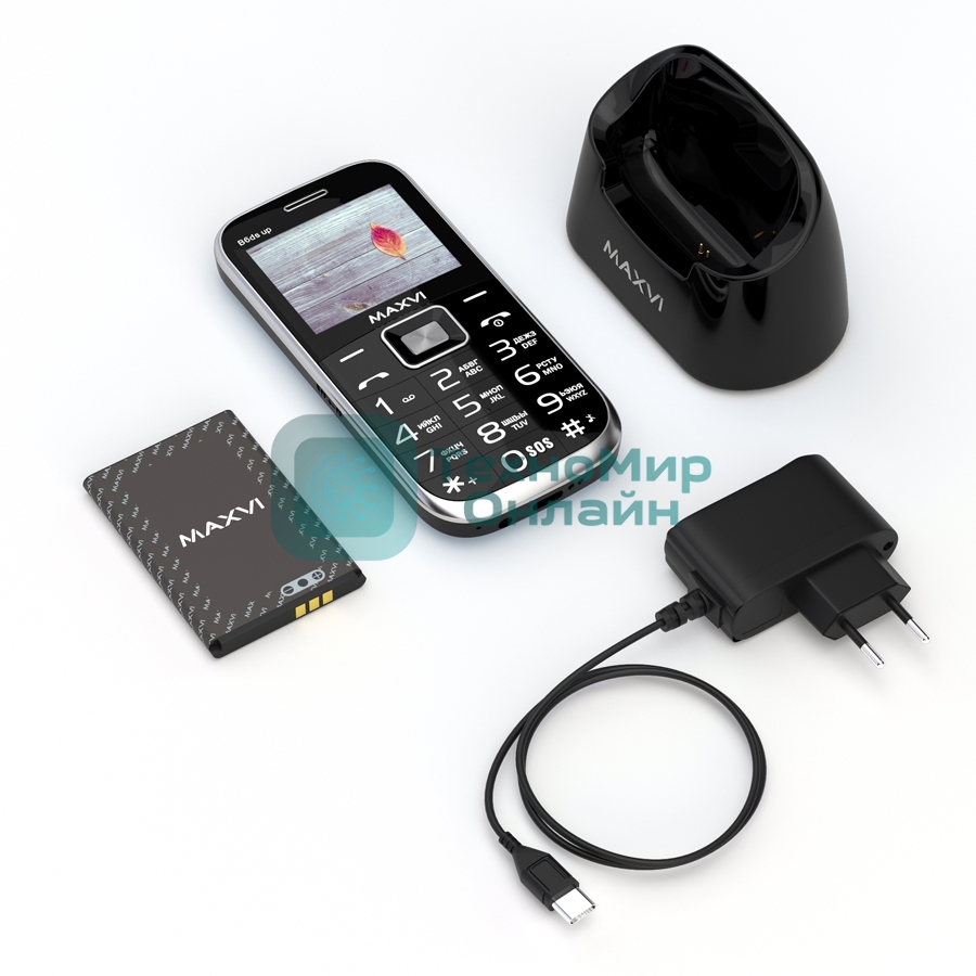 Мобильный телефон Maxvi B6ds up черный