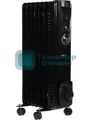 Обогреватель масляный Centek CT-6200 (7 секций) черный, 700/1000/1500Вт, 3 режима, механический термостат