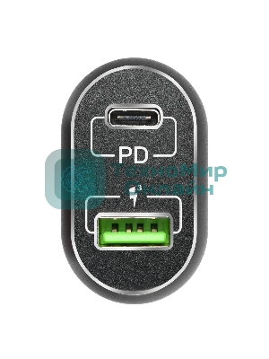 Автомобильное ЗУ ACD 63Вт, 2xUSB 1PD+1QC, 3.6~20В/3А RTL