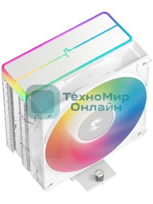 Кулер для процессора DEEPCOOL AG400 WH ARGb V2 белый 120мм алюминий+медь 2100rpm 31.6db 4-pin 220W 152мм